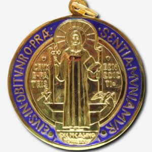 Saint Benedict Medal - Gold 4 inches Made in Italy
