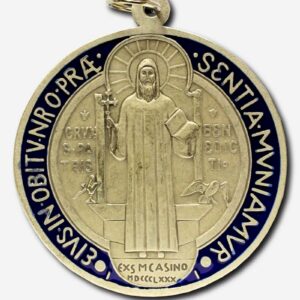 Saint Benedict Medal - Silver 4 inches Made in Italy