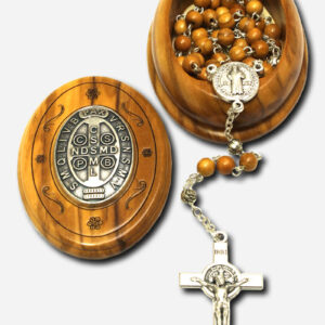Saint Benedict Rosary with Case  - MADE IN ITALY