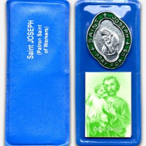 Saint Joseph Pocket Prayer - Aluminum Blue