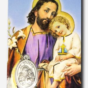 Saint Joseph Prayer Card with Medal - Italy