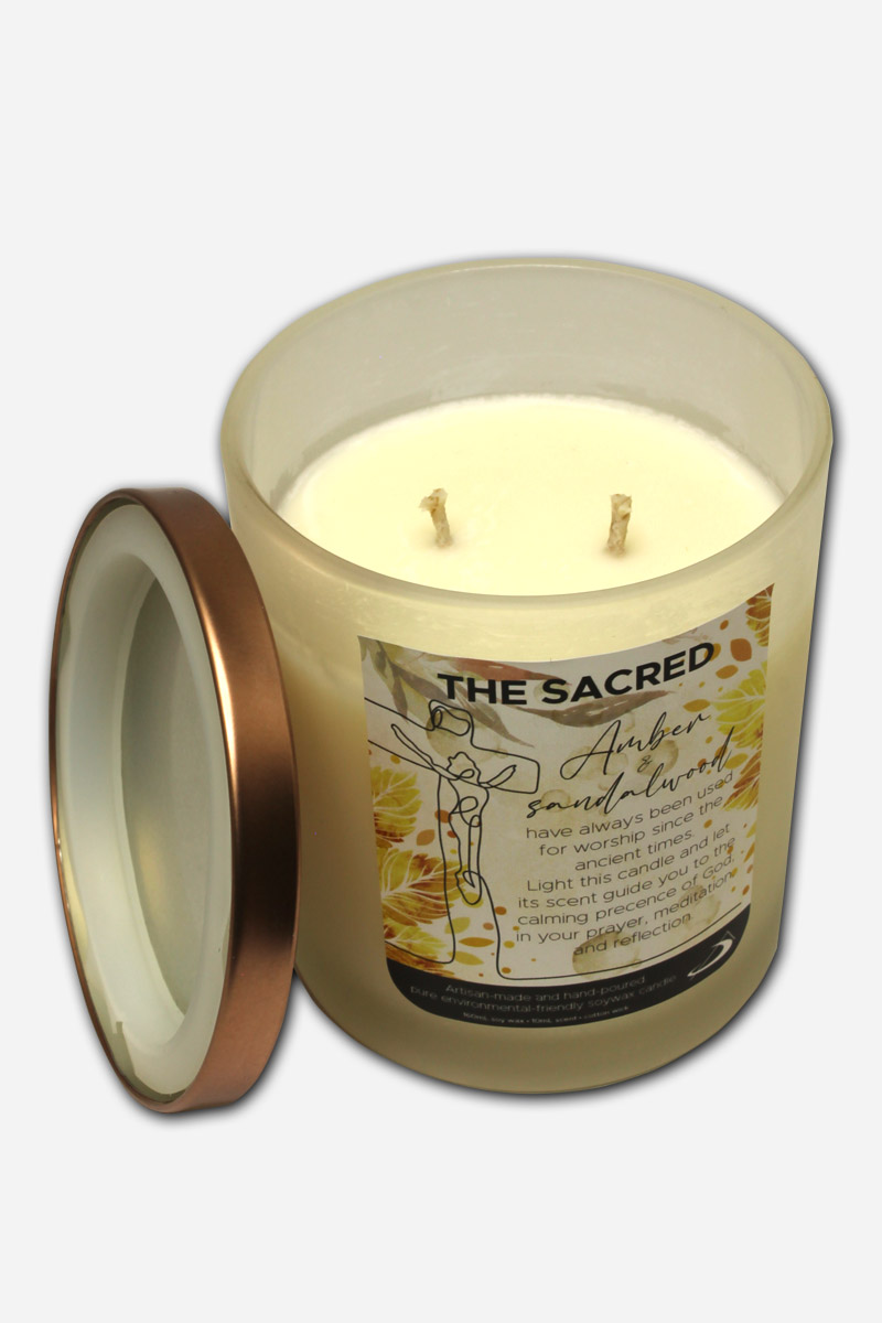 Scented Candle - The Sacred - Amber And Sandal Wood Scent