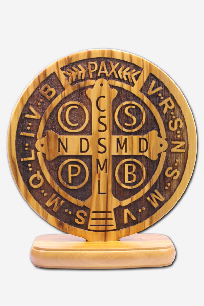 SAINT BENEDICT MEDAL 6 x - OLIVE WOOD ITALY - Image 4