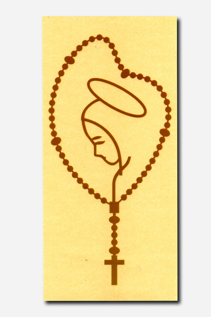 Holy Rosary Glass Sticker