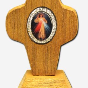 TABLE DECOR CROSS - DIVINE MERCY 4 X 3 X