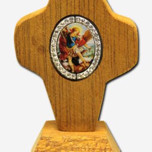 TABLE DECOR CROSS - SAINT MICHAEL 4 X 3 X