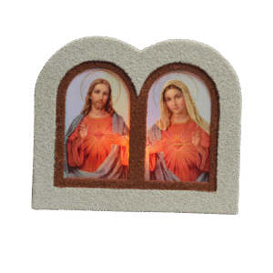 TWO HEARTS WITH LIGHT - 13 x 11 INCHES