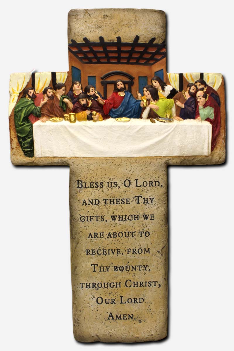 The Last Supper Cross with Prayer - 21 x 1 x