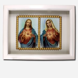 Two Hearts Frame with Light