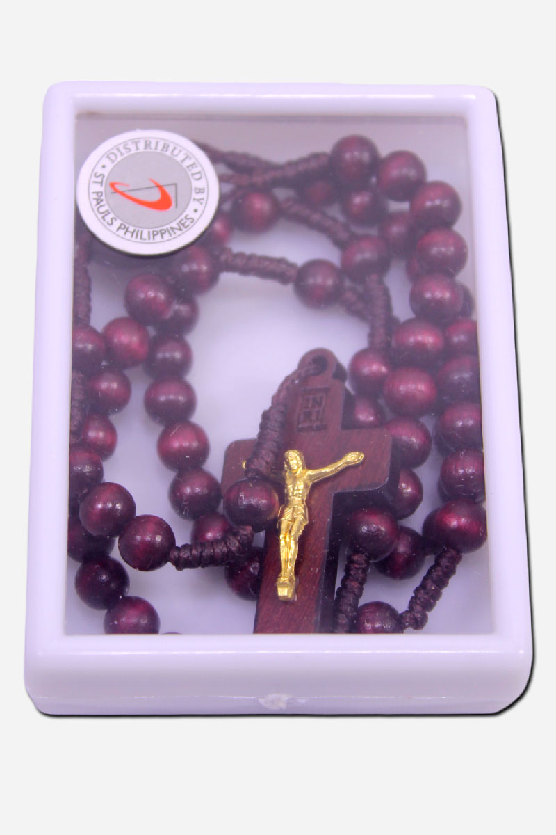 WOODEN ROSARY WITH MOTHER MARY UNTIER OF KNOTS - Image 3