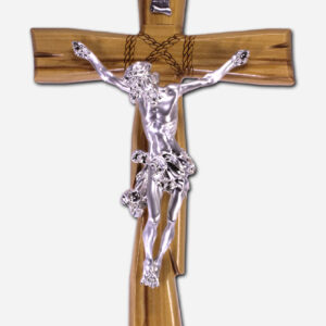 Wall Mounted Crucifix Olive Wood - 17 x 6 x Made in Italy