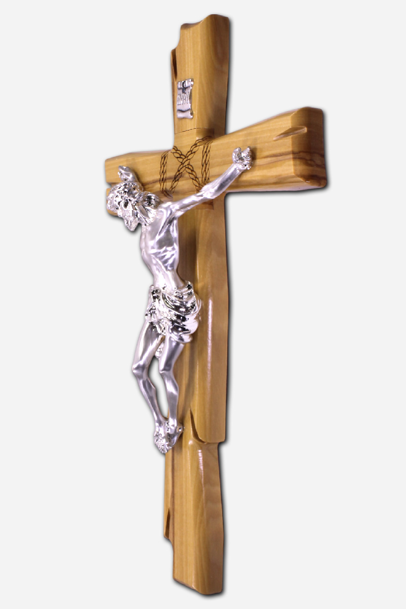 Wall Mounted Crucifix Olive Wood - 17 x 6 x Made in Italy - Image 3