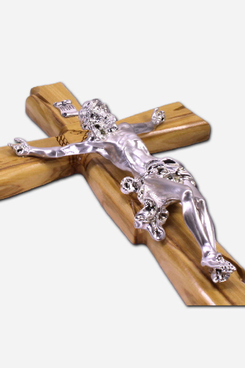 Wall Mounted Crucifix Olive Wood - 17 x 6 x Made in Italy - Image 4