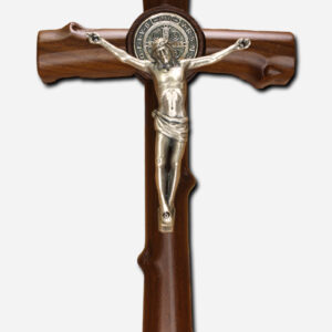 Wall Mounted Crucifix with Saint Benedict Medal 10 x 18 cm Italy