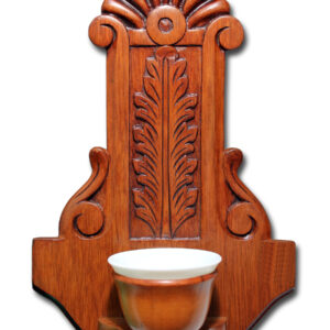 Wooden Holy Water Font - Wall Mounted
