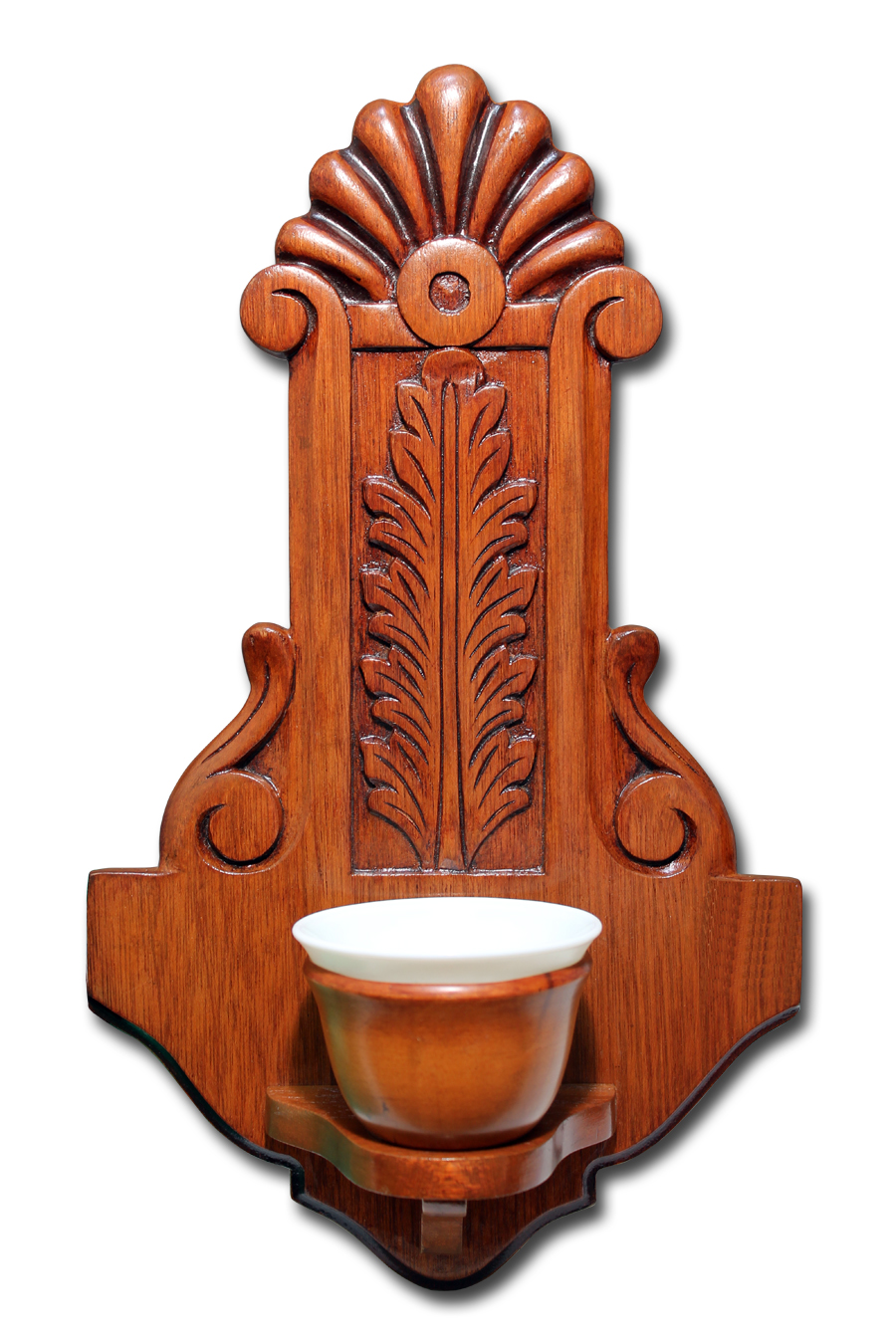 Wooden Holy Water Font - Wall Mounted