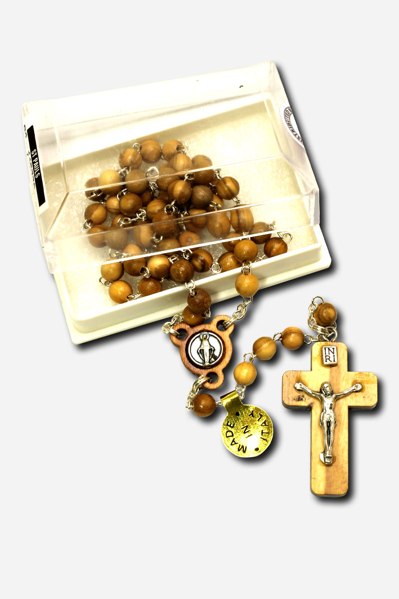 Wooden Rosary - 16 Inches Made in Italy