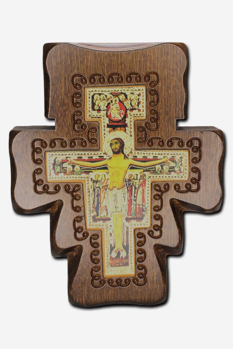 Wooden San Damiano Cross 10 x Italy
