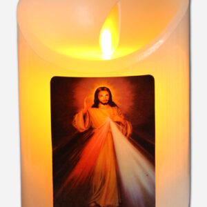 Divine Mercy Rechargeable Candle 3 x 3 x