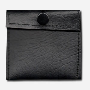 Rosary Case with Blue Cross Design - Black 3 x