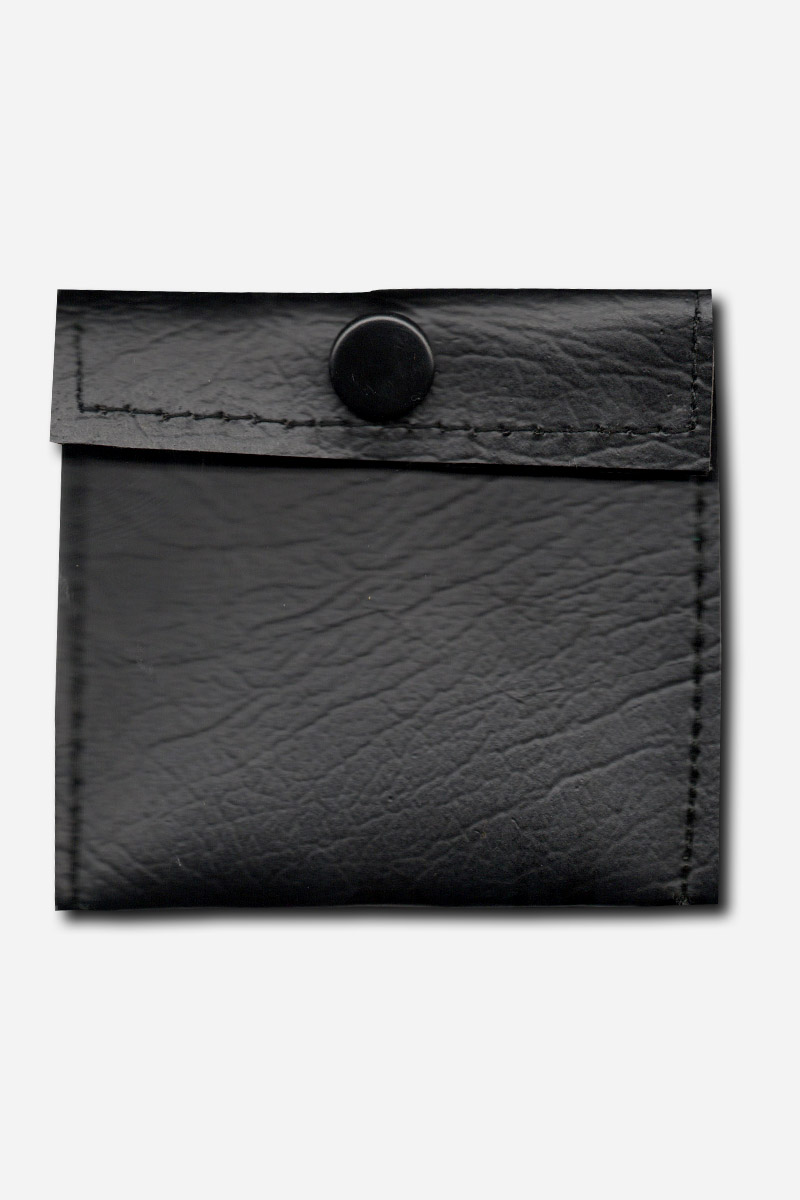 Rosary Case with Blue Cross Design - Black 3 x