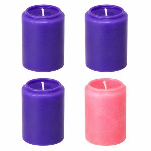 Advent Candle M-3 with Prayer Guide - 65 x 90mm