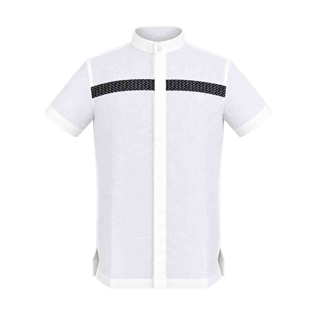 Clerical Shirt White Short Sleeves - Small