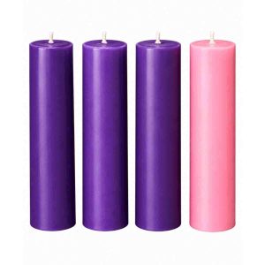 Advent Candle with Prayer Guide - 2 x 10 inches