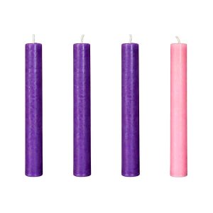 Advent Candle with Prayer Guide - 1 x 10 inches