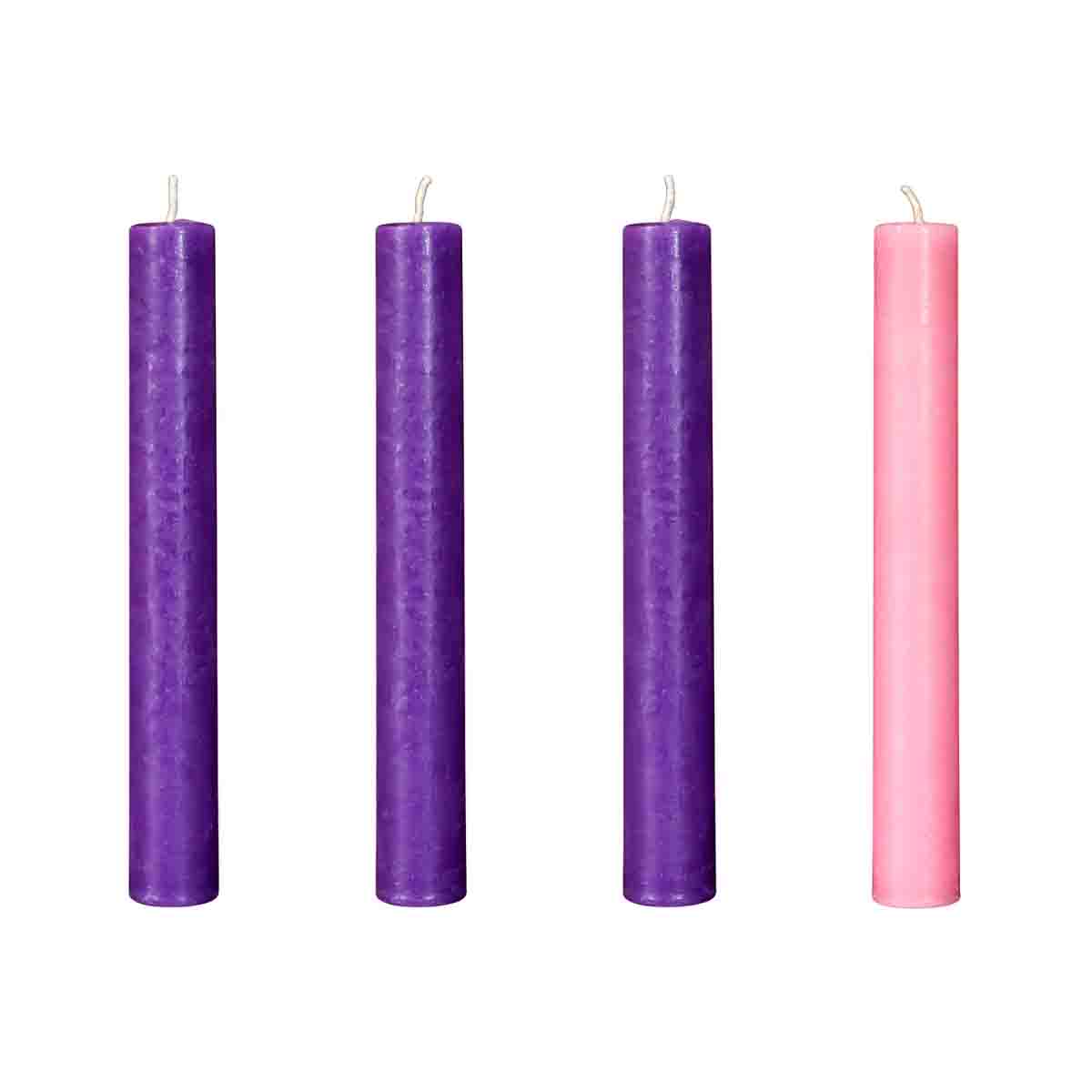 Advent Candle with Prayer Guide - 1 x 10 inches