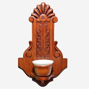 Wooden Holy Water Font - Wall Mounted