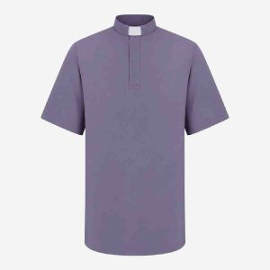 Clerical Shirt Gray Short Sleeve XL
