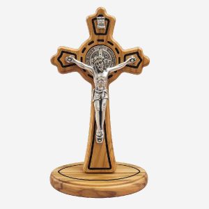 Saint Benedict Cross Olivewood Made in Italy - 2.5 x 1. 5 x 4.5 inches
