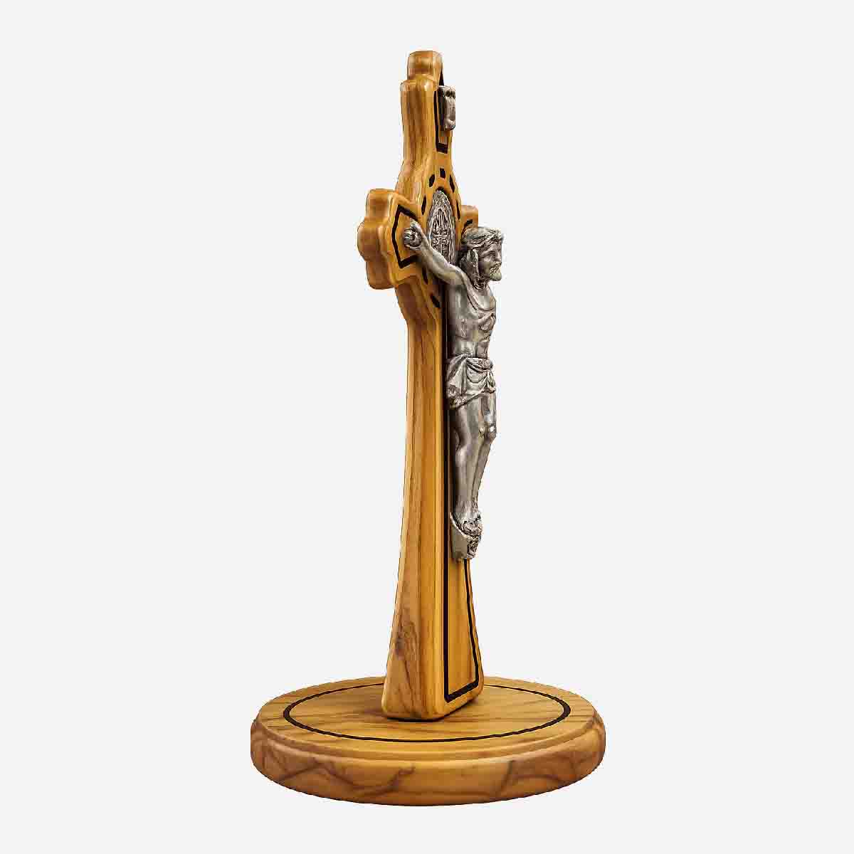 Saint Benedict Cross Olivewood Made in Italy - 2.5 x 1. 5 x 4.5 inches - Image 3
