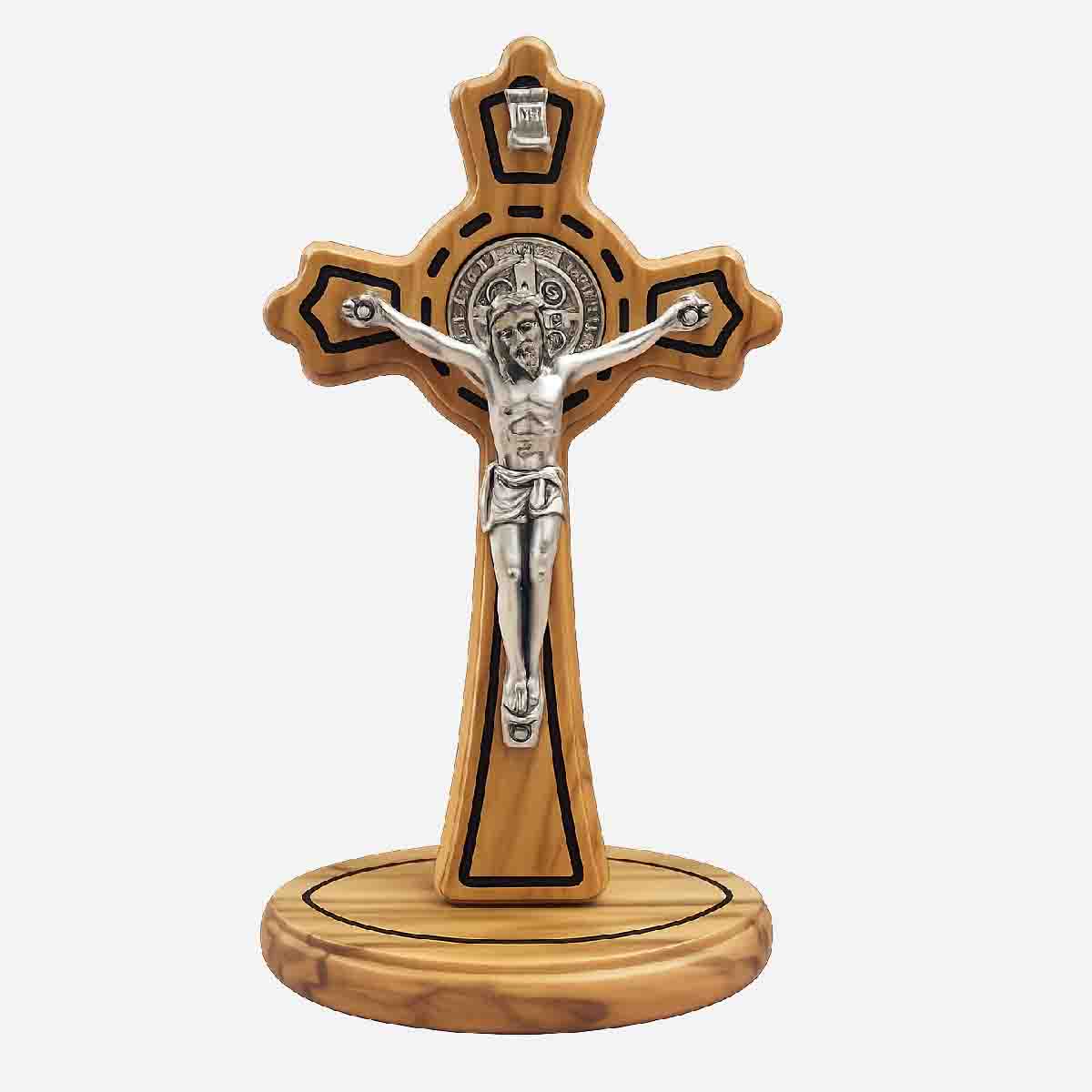 Saint Benedict Cross Olivewood Made in Italy - 2.5 x 1. 5 x 4.5 inches