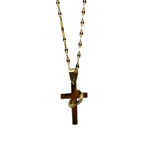 Cross Necklace with Heart