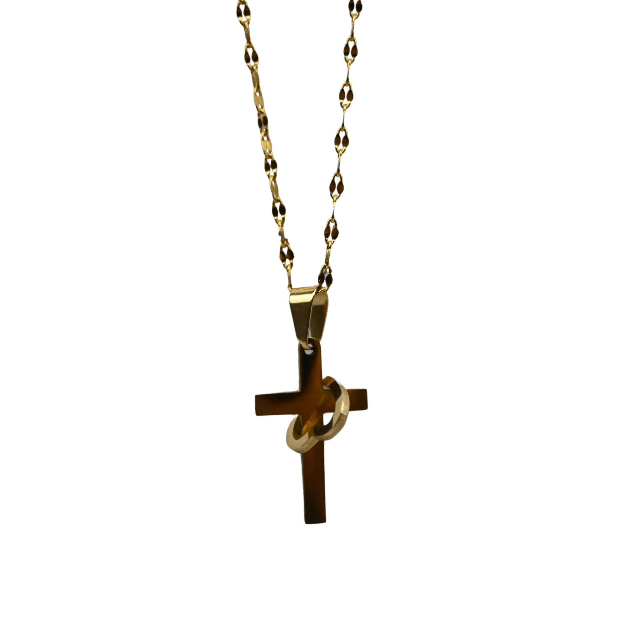 Cross Necklace with Heart