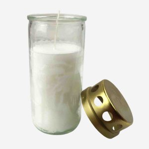 Candle in Glass with Cover - 7 inches