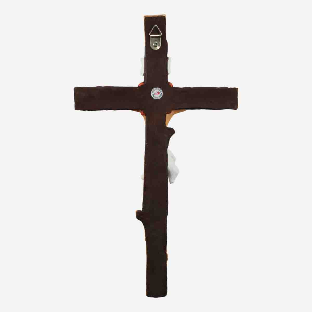 Hanging Crucifix on Bark with Rope - 16.5 inches - Image 4