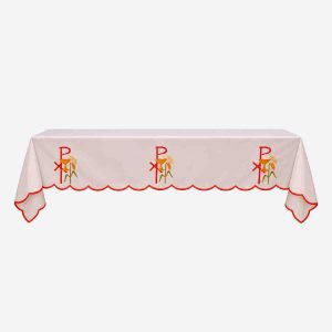 Altar Cloth White and Red 3 Yards