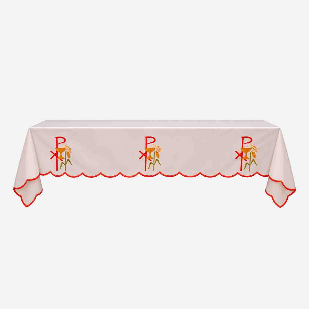 Altar Cloth White and Red 3 Yards